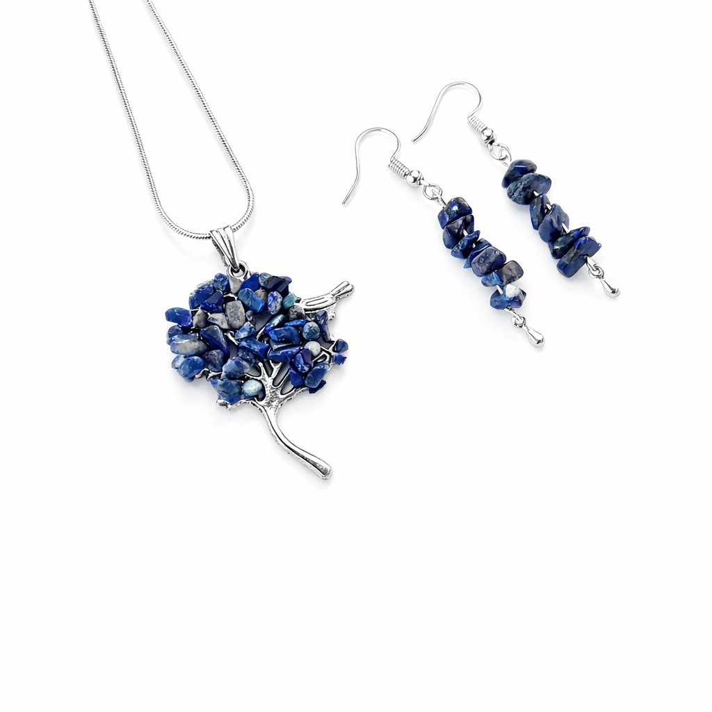 Set bijuterii Pomul Vietii cu Lapis Lazuli