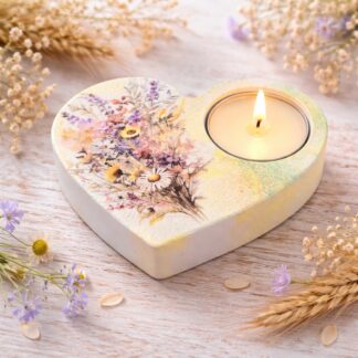 Suport decorativ pentru lumanare buchet flori de camp 114401
